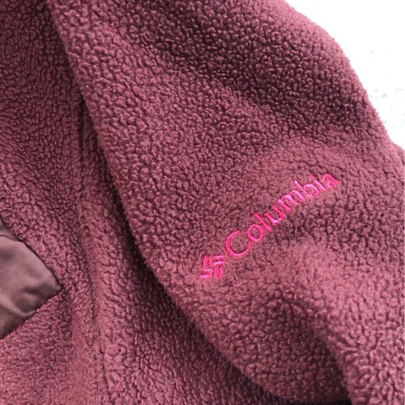Columbia Women's Interchangeable Jacket Size 1X Full Zip Fleece Maroon Outdoors - Picture 9 of 12